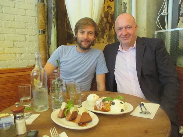 Above And Below director Nicolas Steiner with Swiss Consul Thomas Schneider in New York